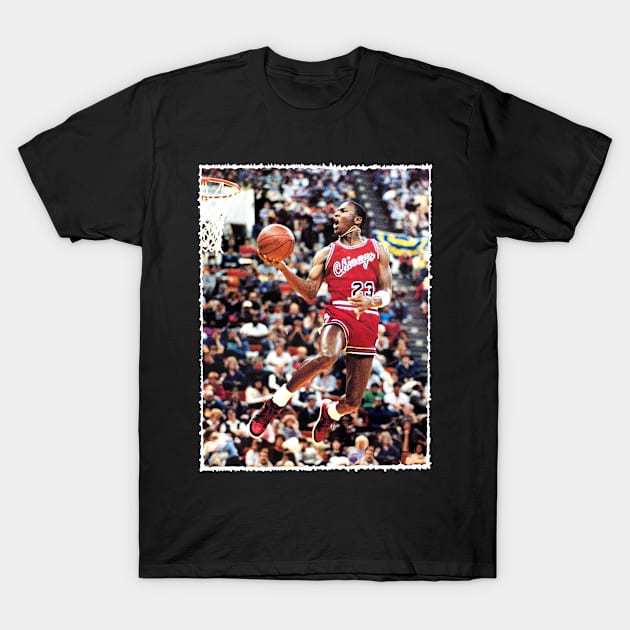 Michael Jordan Vintage T-Shirt by ReaggleBlack